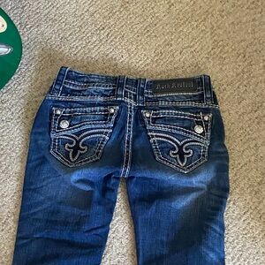 Rock Revival Women's Dark Blue Embellished Jeans